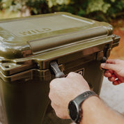 Hard shell cooler camo green